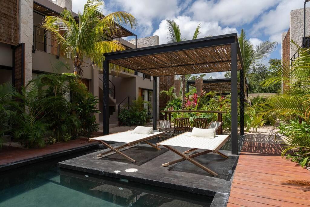 Апартаменти Lujoso Departamento Boho-Chic Con Alberca Privada Тулум Екстер'єр фото